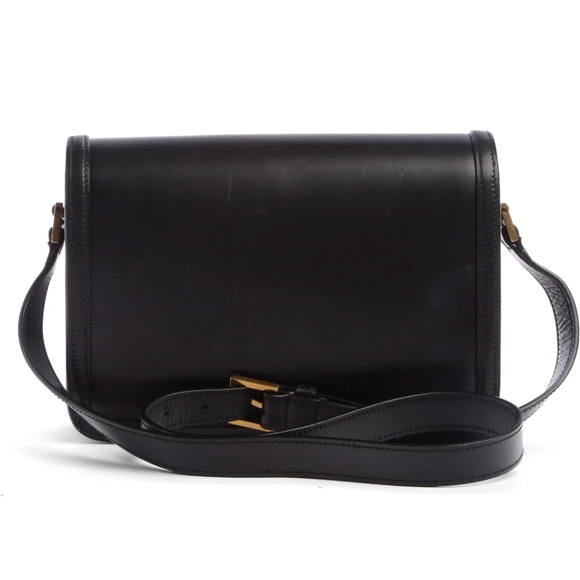 Saint Laurent YSL Medium Solferino Leather Satchel Shoulder Bag in Black - Picture 4 of 12